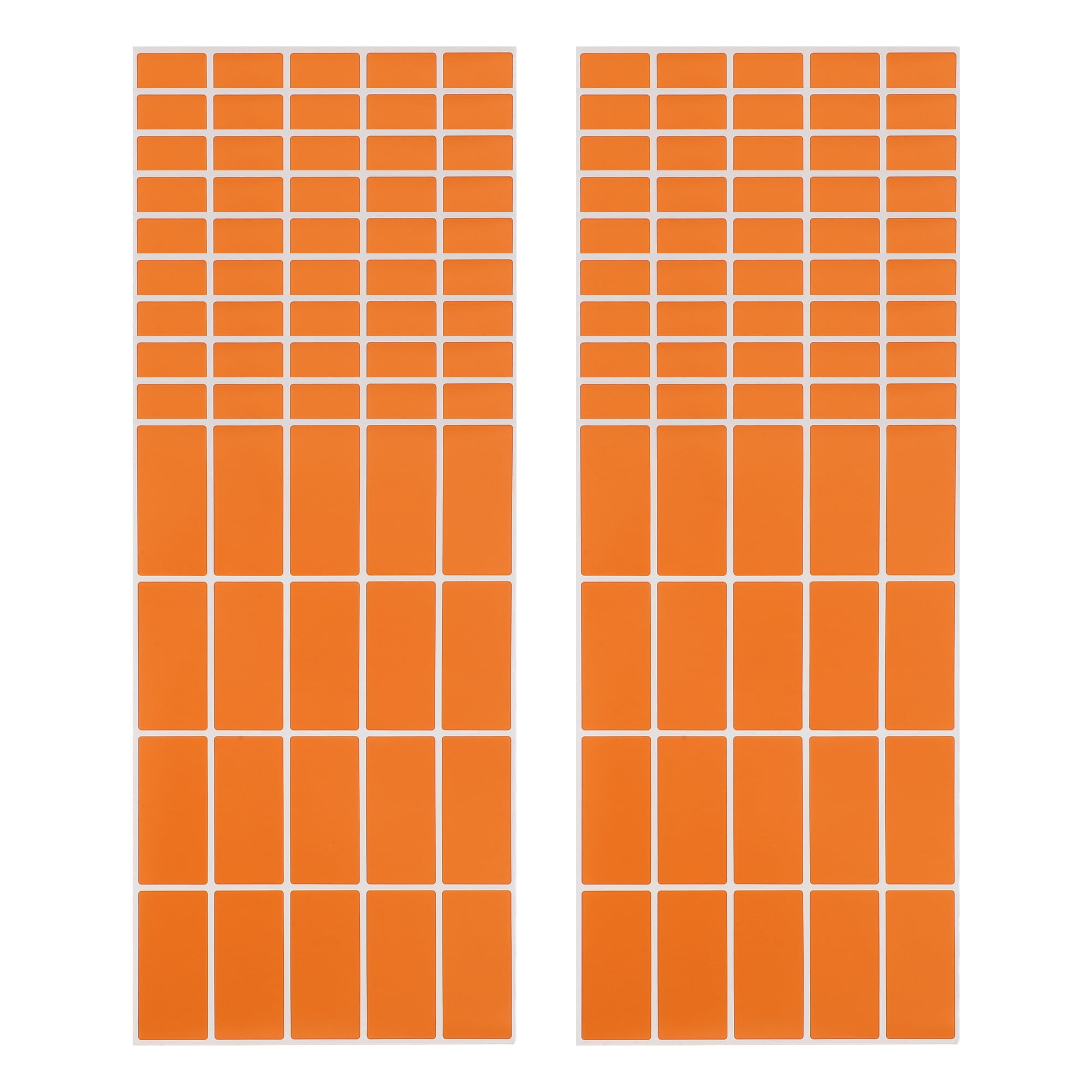 Unique Bargains Handwritable Rectangle Gift Stickers 1.57"x0.75" 20 Pcs Orange