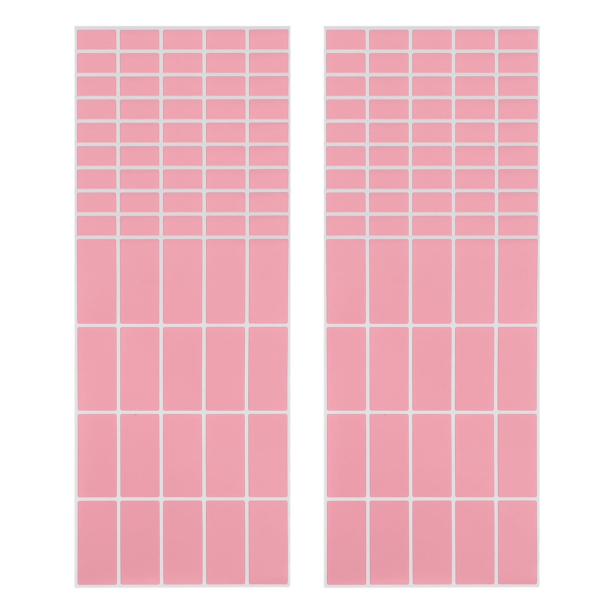 Unique Bargains Handwritable Rectangle Gift Stickers 1.57"x0.75" 20 Pcs Pink