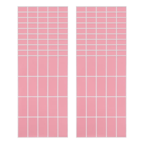 Unique Bargains Handwritable Rectangle Gift Stickers 1.57"x0.75" 20 Pcs Pink