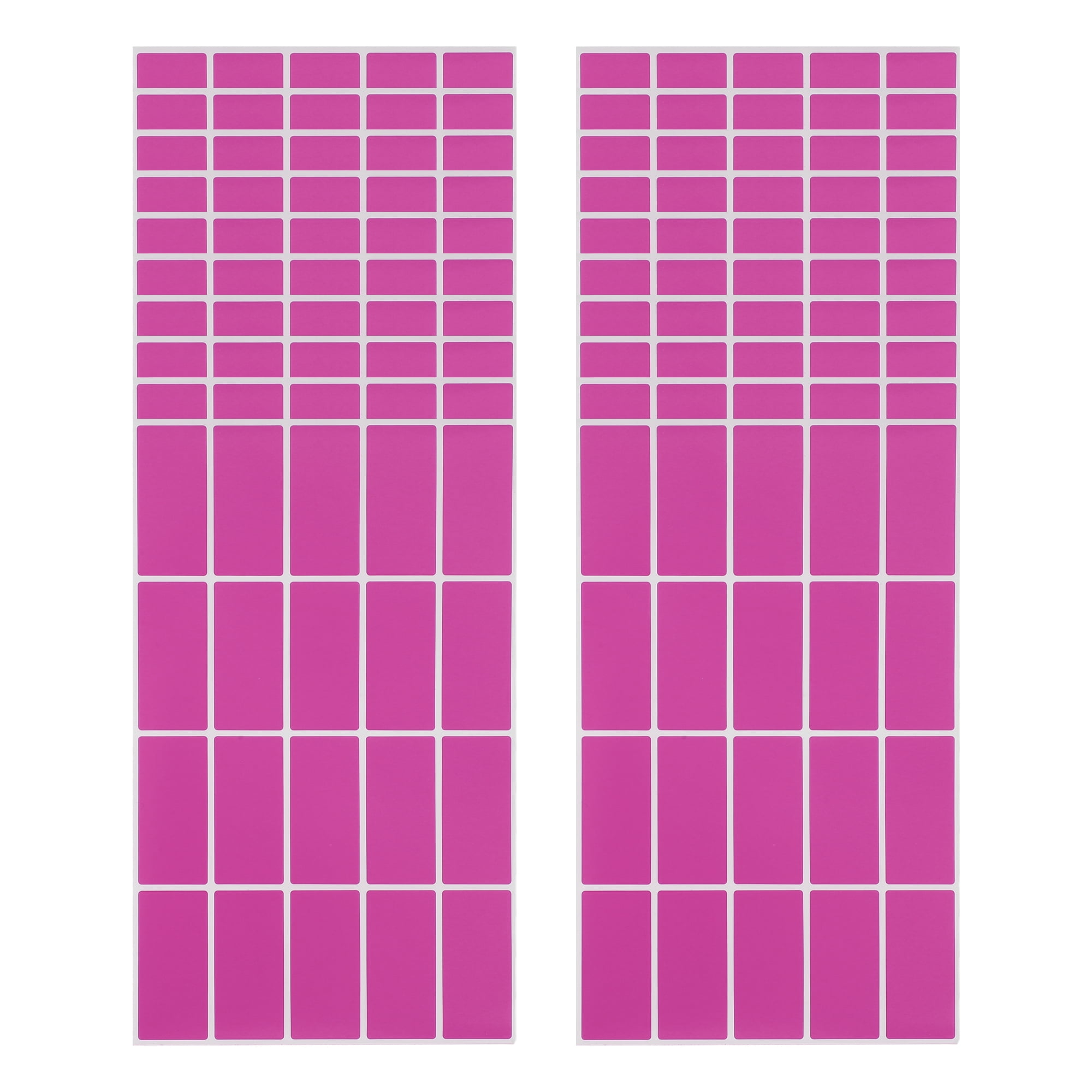 Unique Bargains Handwritable Rectangle Gift Stickers 1.57"x0.75" 20 Pcs Rose Red
