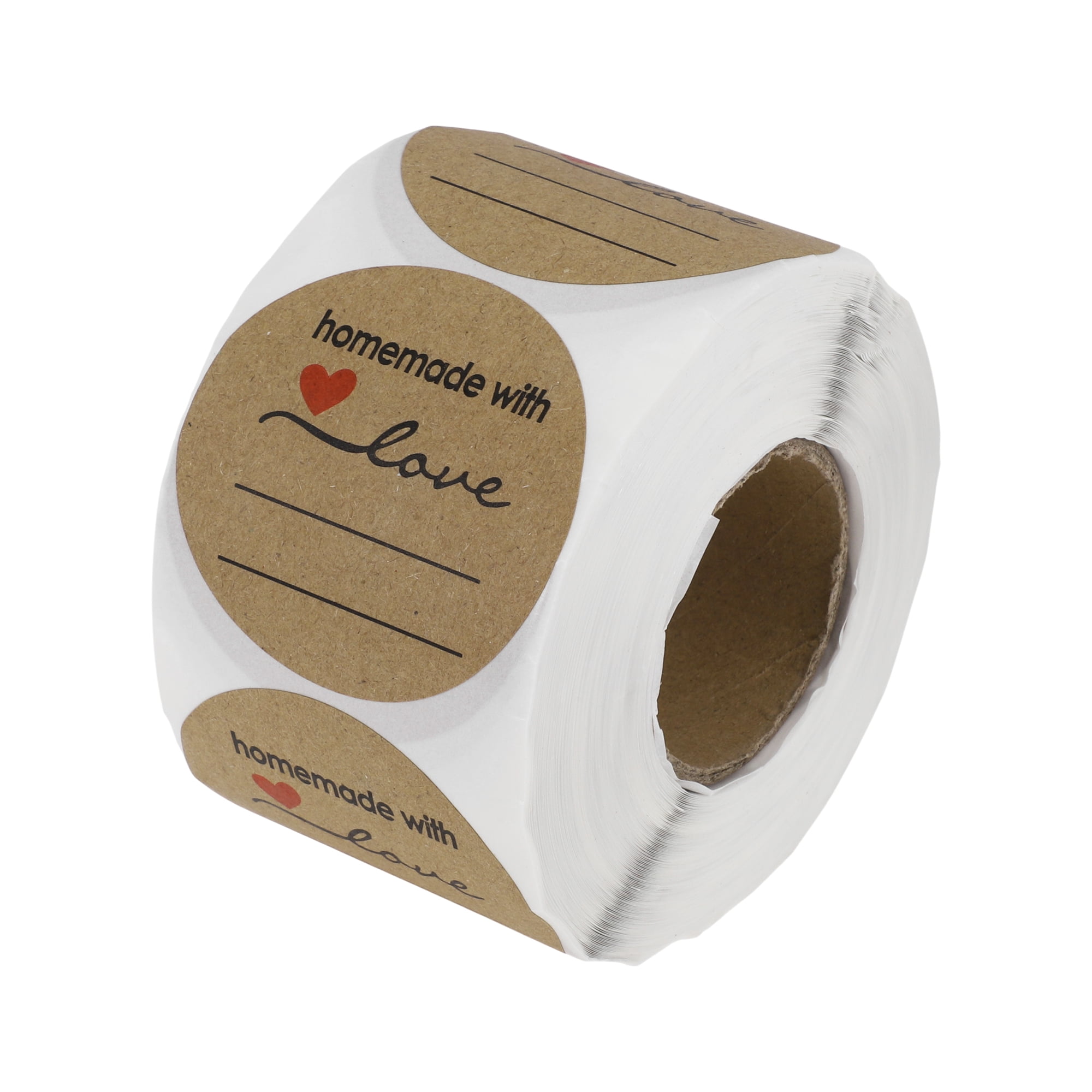 Unique Bargains Handwritable Round Model B 1.97"x1.97" Brown 1 Pc Brown Model C