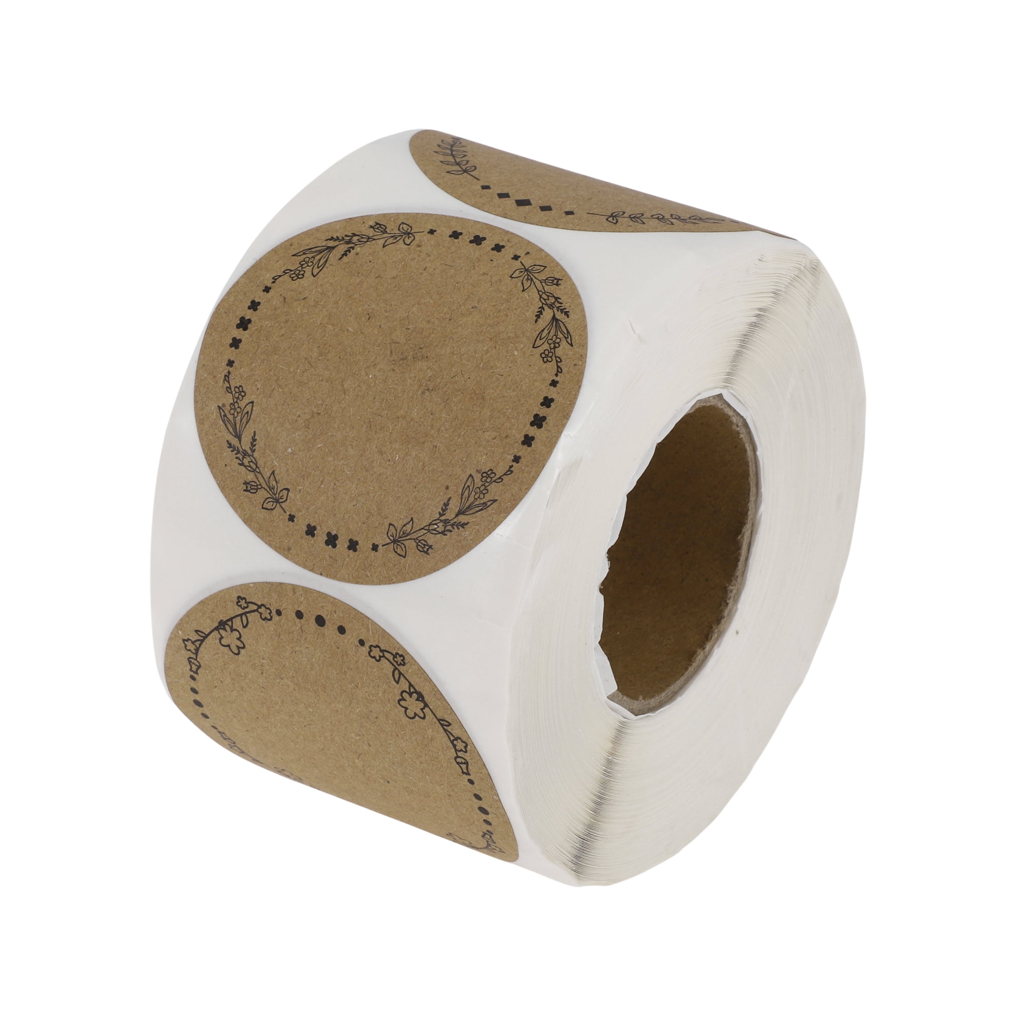 Unique Bargains Handwritable Round Model B 1.97"x1.97" Brown 1 Pc Brown Model D