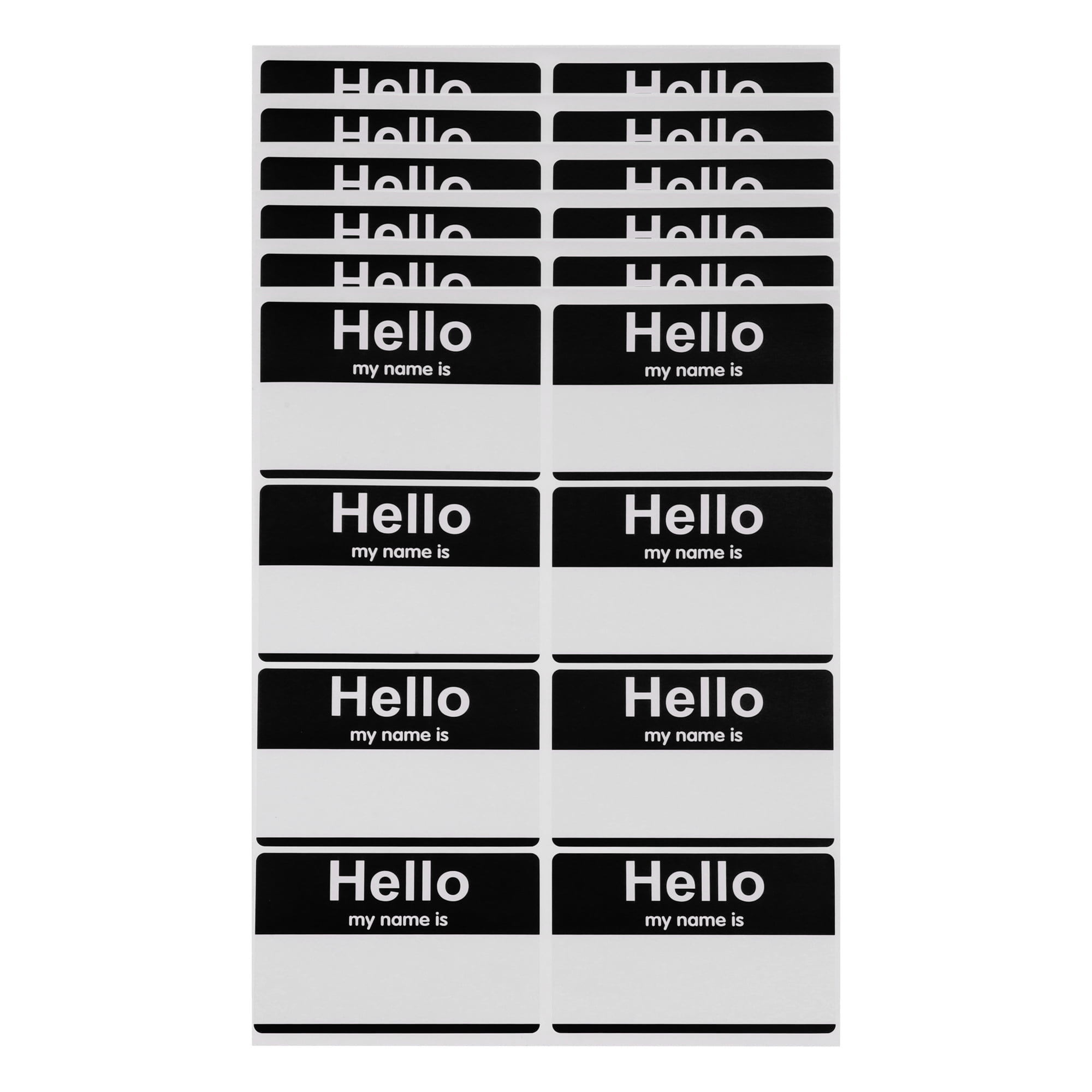 Unique Bargains Handwritten Name Gift Stickers 3.5"x2.25" 6 Pcs Black