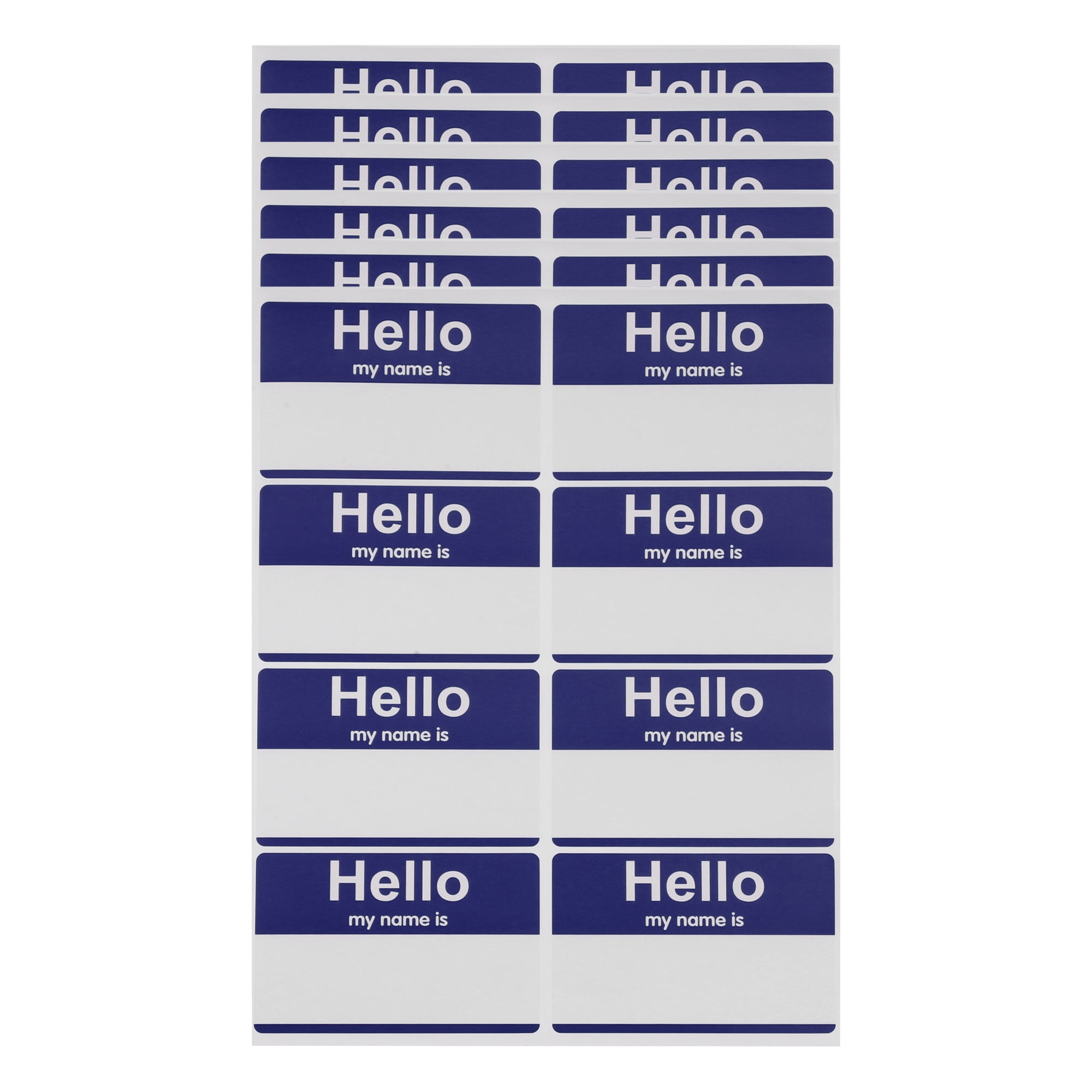 Unique Bargains Handwritten Name Gift Stickers 3.5"x2.25" 6 Pcs Blue