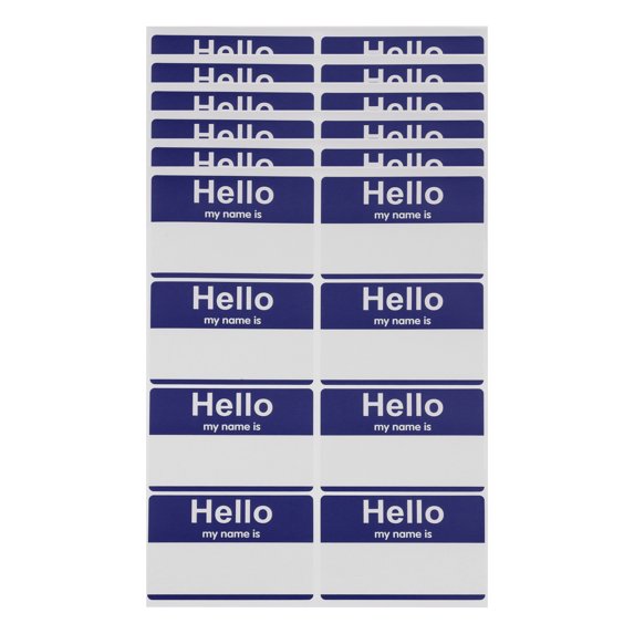 Unique Bargains Handwritten Name Gift Stickers 3.5"x2.25" 6 Pcs Blue