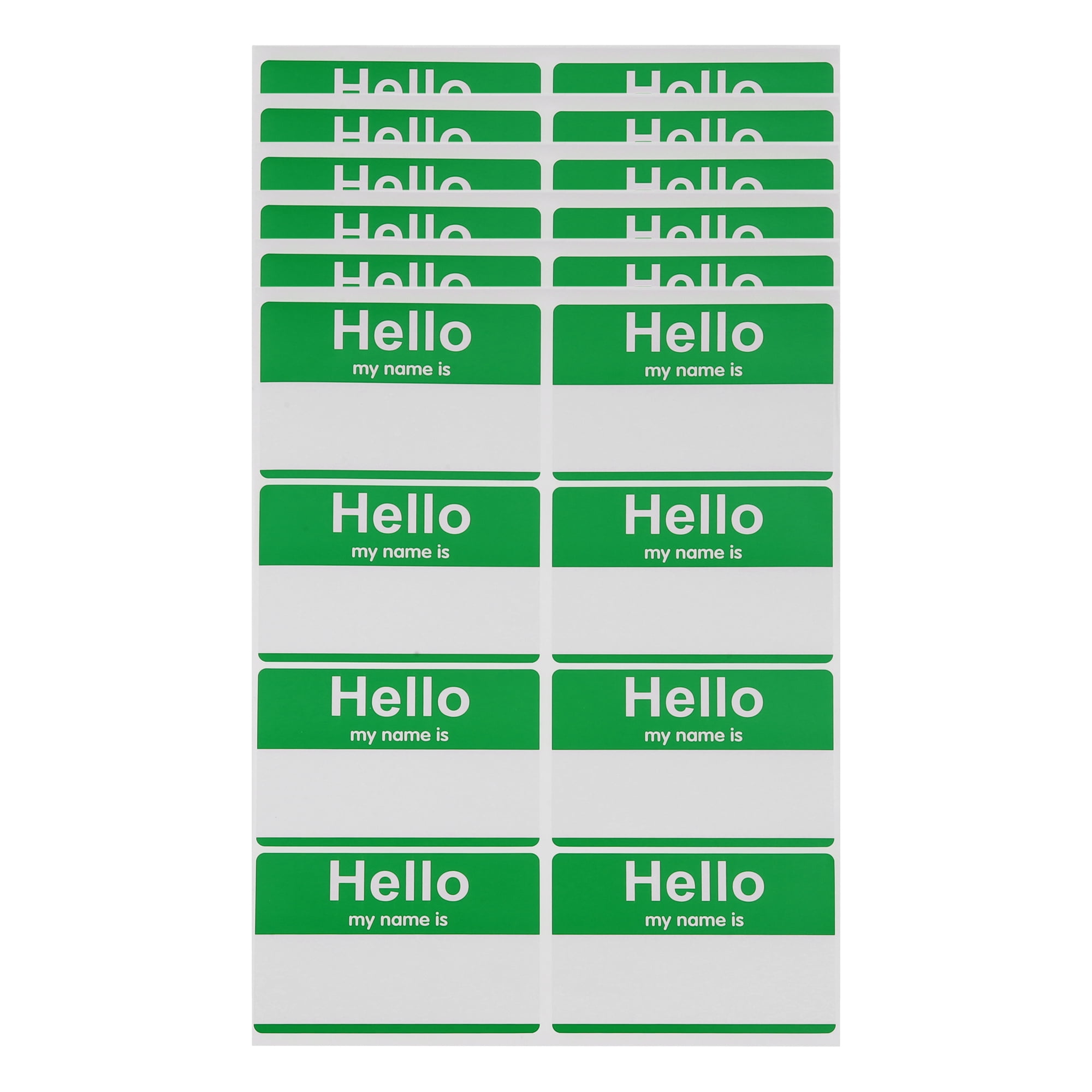 Unique Bargains Handwritten Name Gift Stickers 3.5"x2.25" 6 Pcs Green