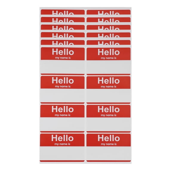 Unique Bargains Handwritten Name Gift Stickers 3.5"x2.25" 6 Pcs Red
