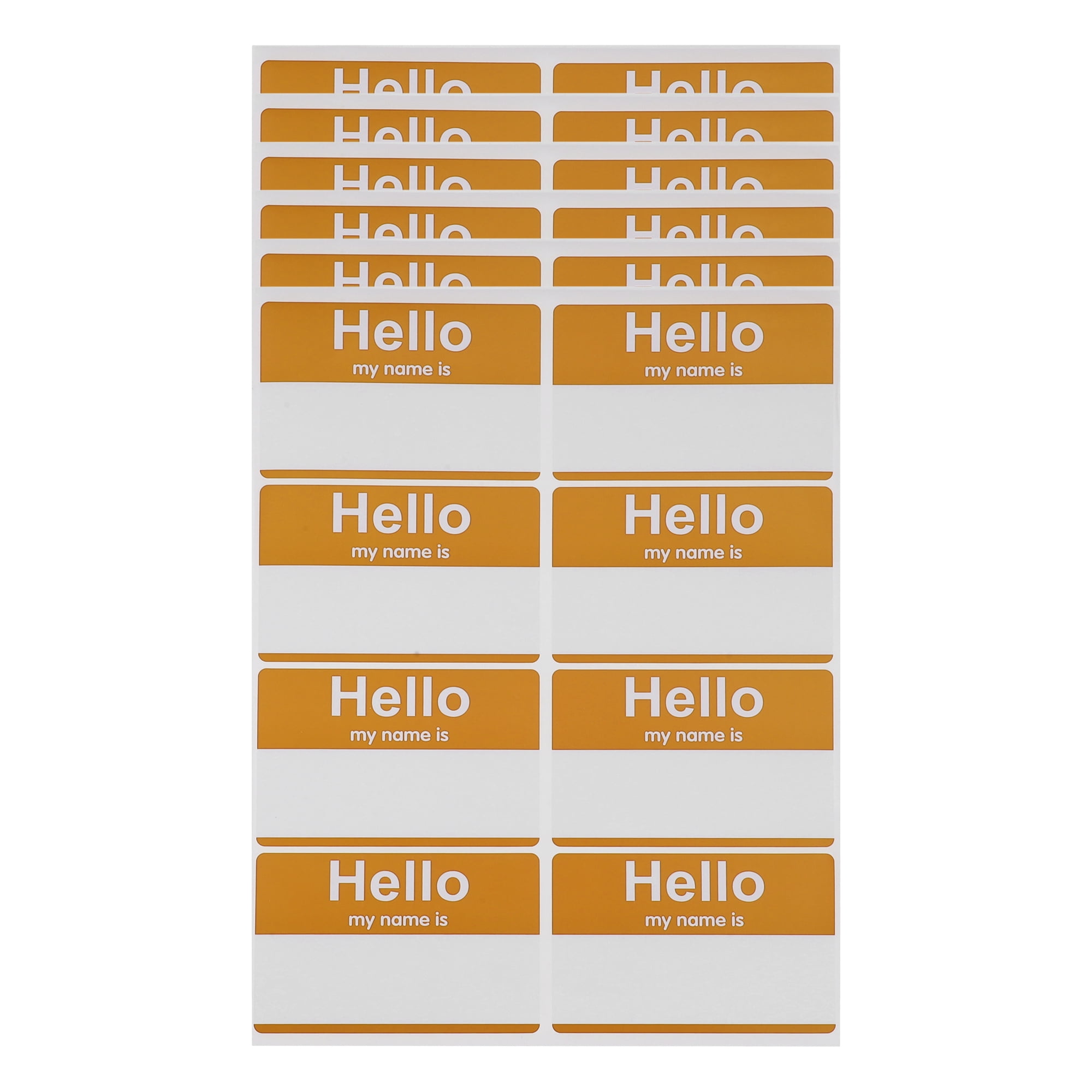 Unique Bargains Handwritten Name Gift Stickers 3.5"x2.25" 6 Pcs Yellow