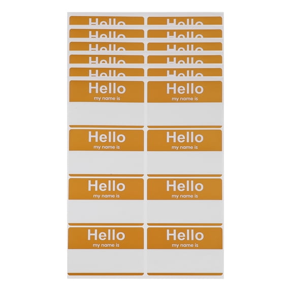Unique Bargains Handwritten Name Gift Stickers 3.5"x2.25" 6 Pcs Yellow