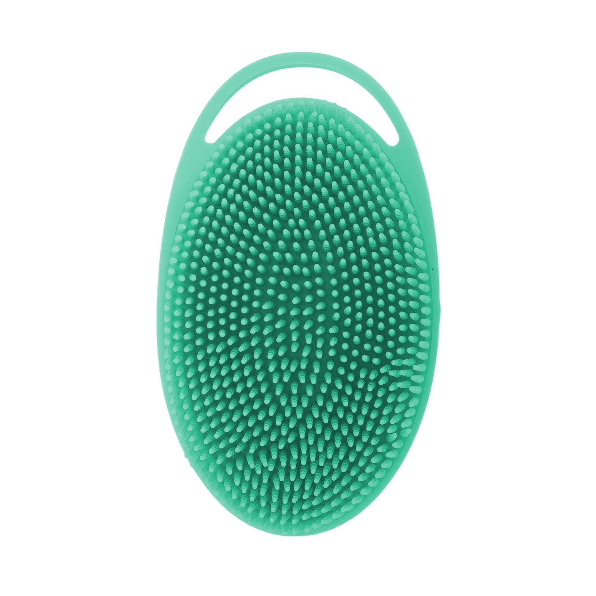 Unique Bargains Hangable Oval Bath Brush Shower Brush 1 Pc Green