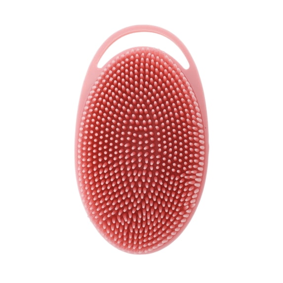 Unique Bargains Hangable Oval Bath Brush Shower Brush 1 Pc Pink
