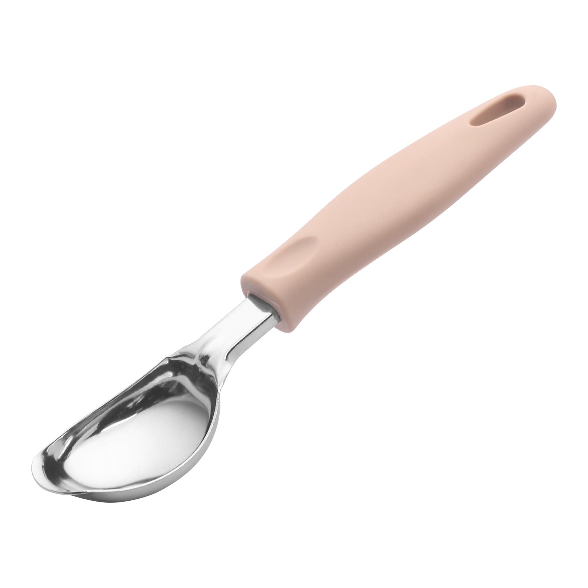 Unique Bargains Hangable Stainless Steel Ice Cream Scoop with Handle Khaki-1Pcs 7.5in