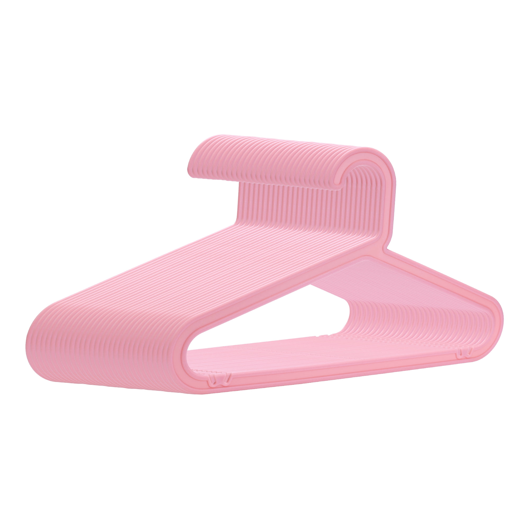Unique Bargains Hangers Plastic Durable Space Saving Clothes Hangers 30 Packs Pink