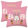 thumbnail image 1 of Unique Bargains Happy Easter Rabbit Throw Pillow Covers Set of 2 Flower Pattern 5, 1 of 6