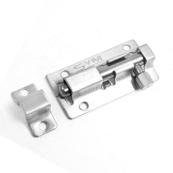 Unique Bargains Hardware Drawer Security Lock Stainless Steel  Bolt 6.2cm Long