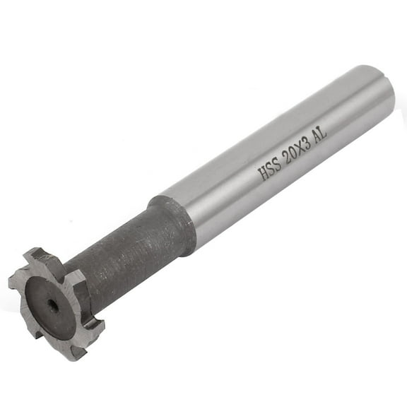 Unique Bargains Hardware Milling Cutter 20mm x 3mm 6 Flutes HSS T Slot End Mill