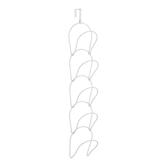 Unique Bargains Hat Rack 5 Pack Coat Hooks Display Storage Rack Wall Mounted Hanging White