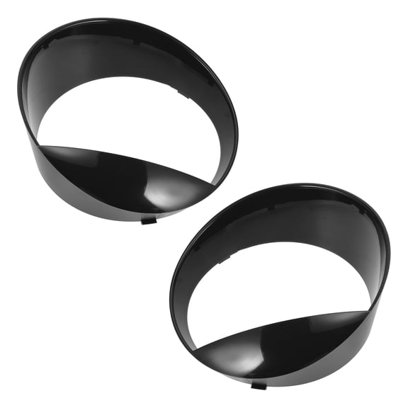 Unique Bargains Headlight Trim Bezel Headlamp Bezel Headlight Cover Decor for Jeep Wrangler 2024 Black ABS 2 Pcs Front Left, Front Right Car