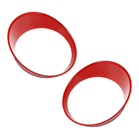 Unique Bargains Headlight Trim Bezel Headlamp Bezel Headlight Cover Decor for Jeep Wrangler 2024 Red ABS 2 Pcs Front Left,Front Right Car
