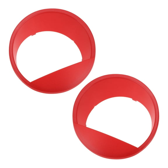 Unique Bargains Headlight Trim Bezel Headlamp Bezel Headlight Cover Decor for Jeep Wrangler JK 2007-2017 Red ABS 2 Pcs Front Left, Front Right Car