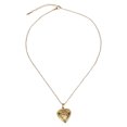 Patterned Heartd Unique Bargains Heart Pattern Pendant Necklace 1 Pcs Gold Tone ...