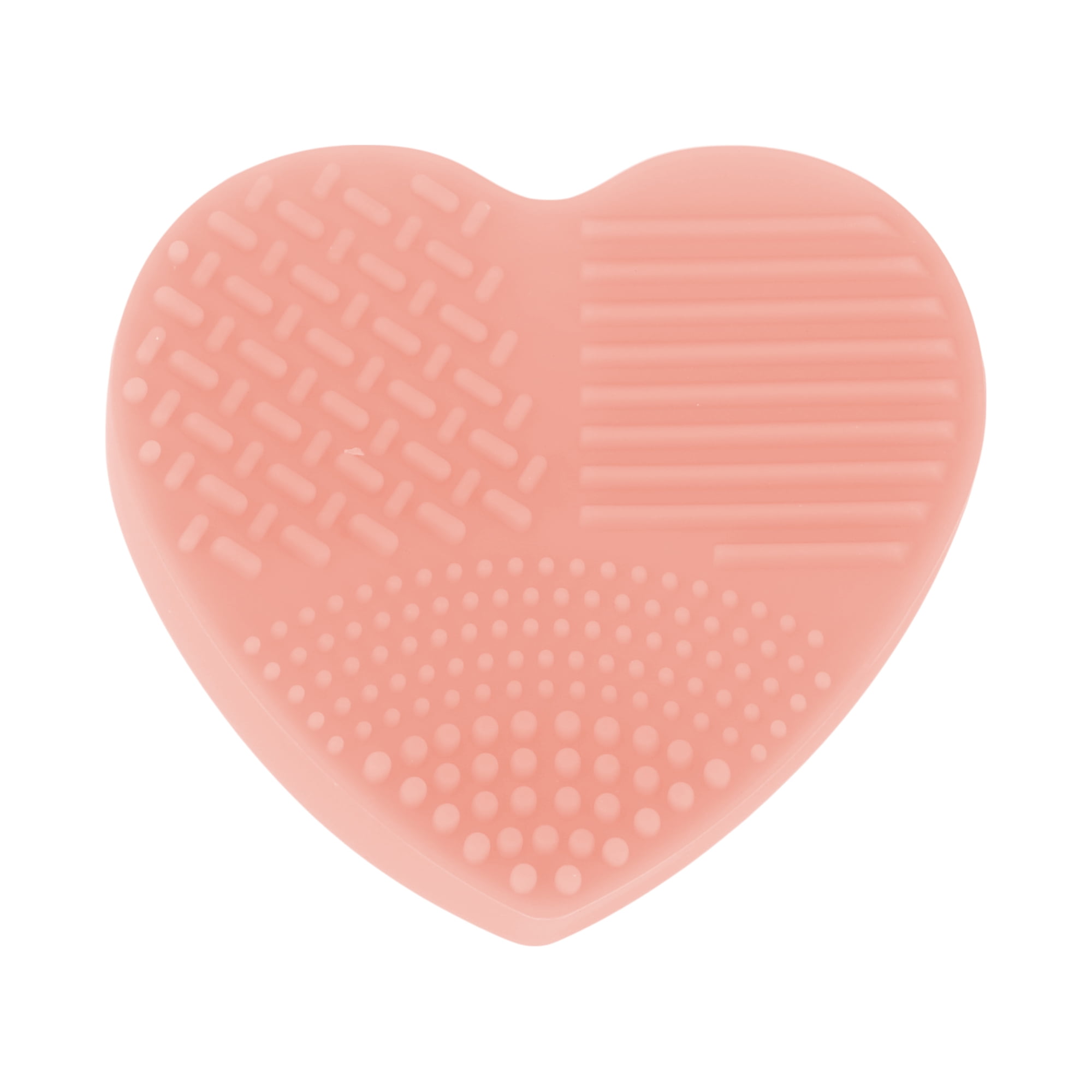 Unique Bargains Heart Shape Makeup Brush Cleaner Orange Pink