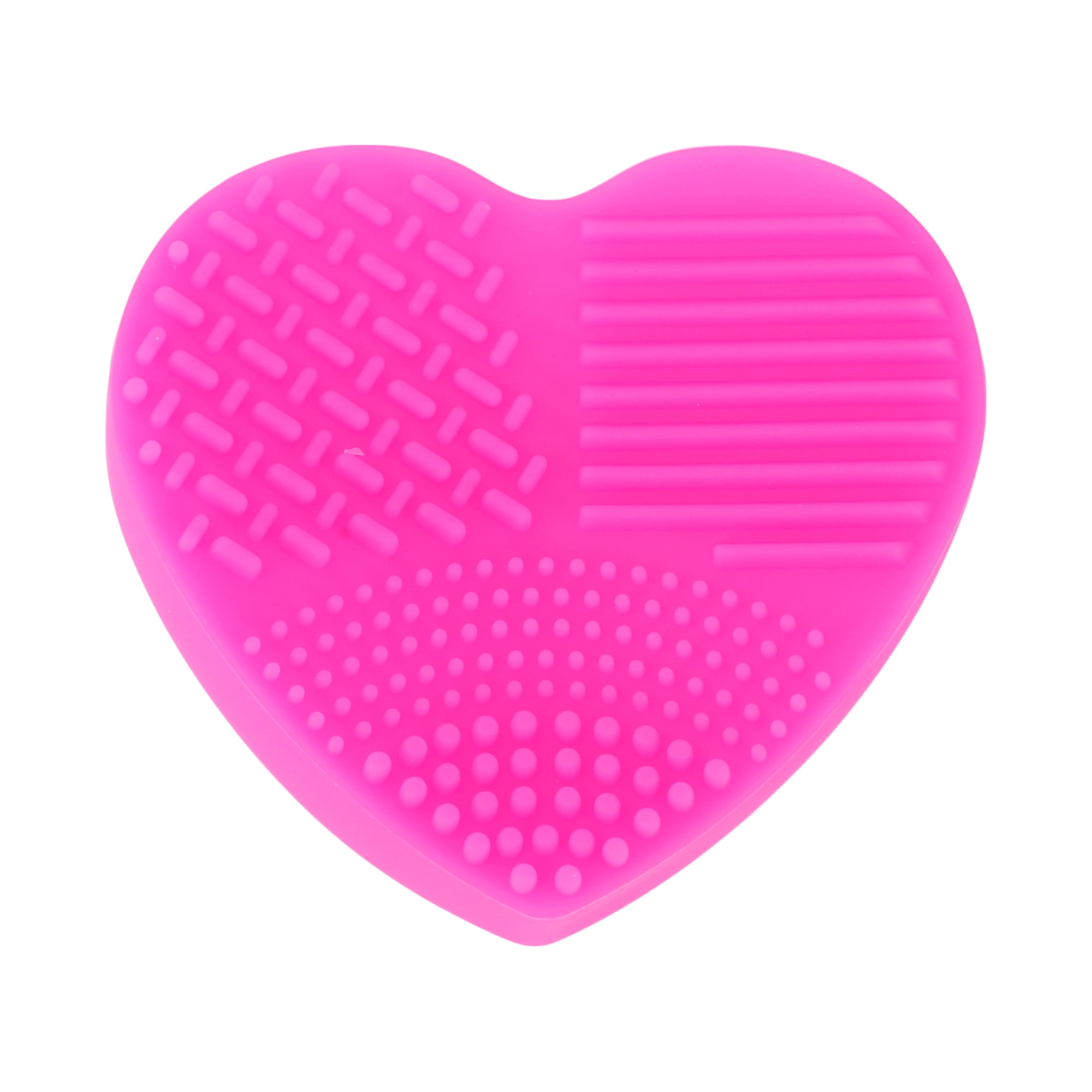 Unique Bargains Heart Shape Makeup Brush Cleaner Rose Red