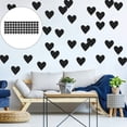 thumbnail image 1 of Unique Bargains Heart Shape Peel and Stick Wall Decals Sticker Perfect Decoration Living Room Bedroom Black 65pcs, 1 of 6