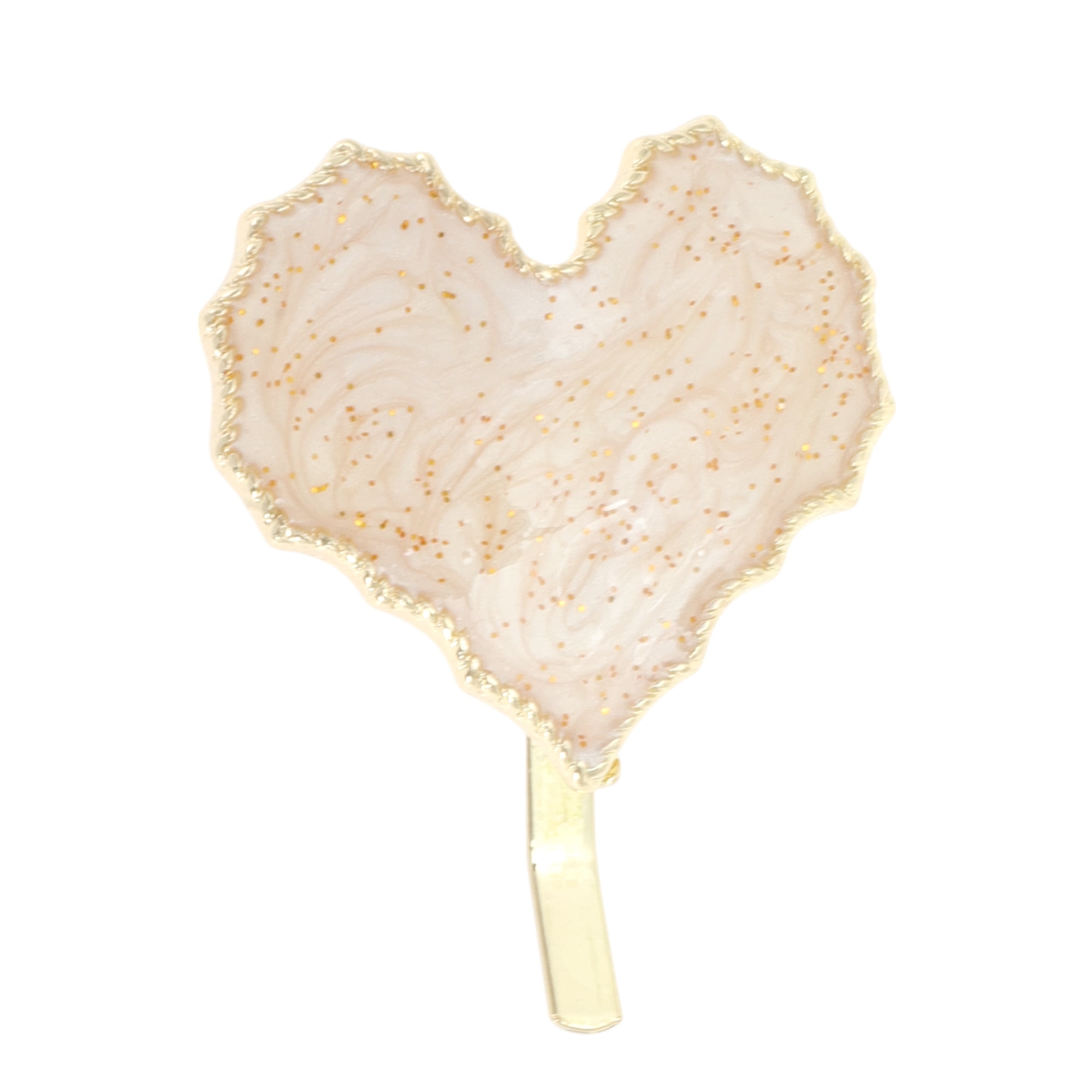 Unique Bargains Heart Shape Ponytail Buckle Hair Clip for Women Light Pink