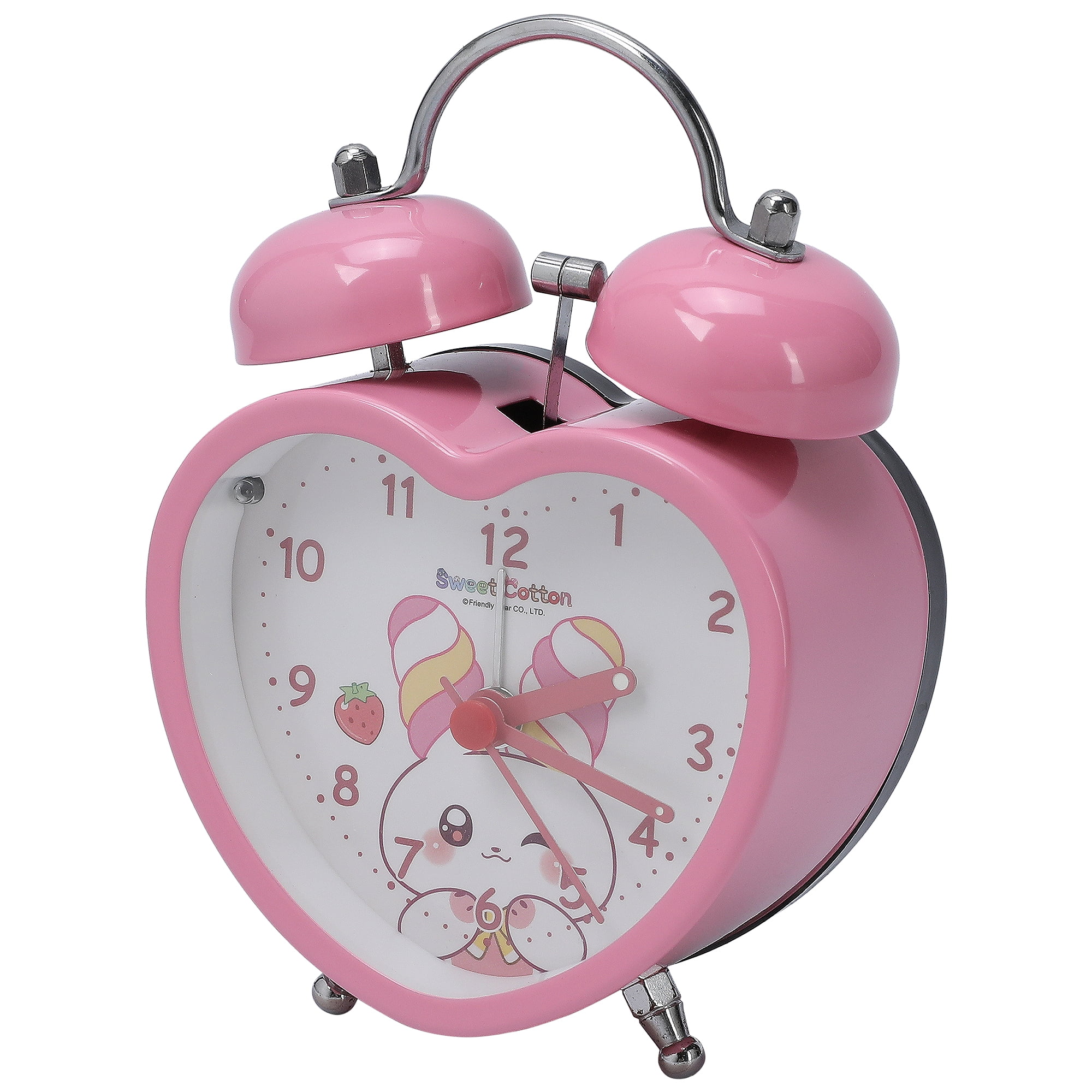 Unique Bargains Heart-Shaped Alarm Clock Pink 3.3"L x 2.2"W x 5.1"H