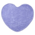thumbnail image 1 of Unique Bargains Heart Shaped Chenille Bath Rugs Soft Shaggy Bath Mat Purple 20" x 24", 1 of 7