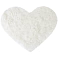thumbnail image 1 of Unique Bargains Heart Shaped Faux Fur Shag Area Rug 2.3Ft x 3Ft White, 1 of 8