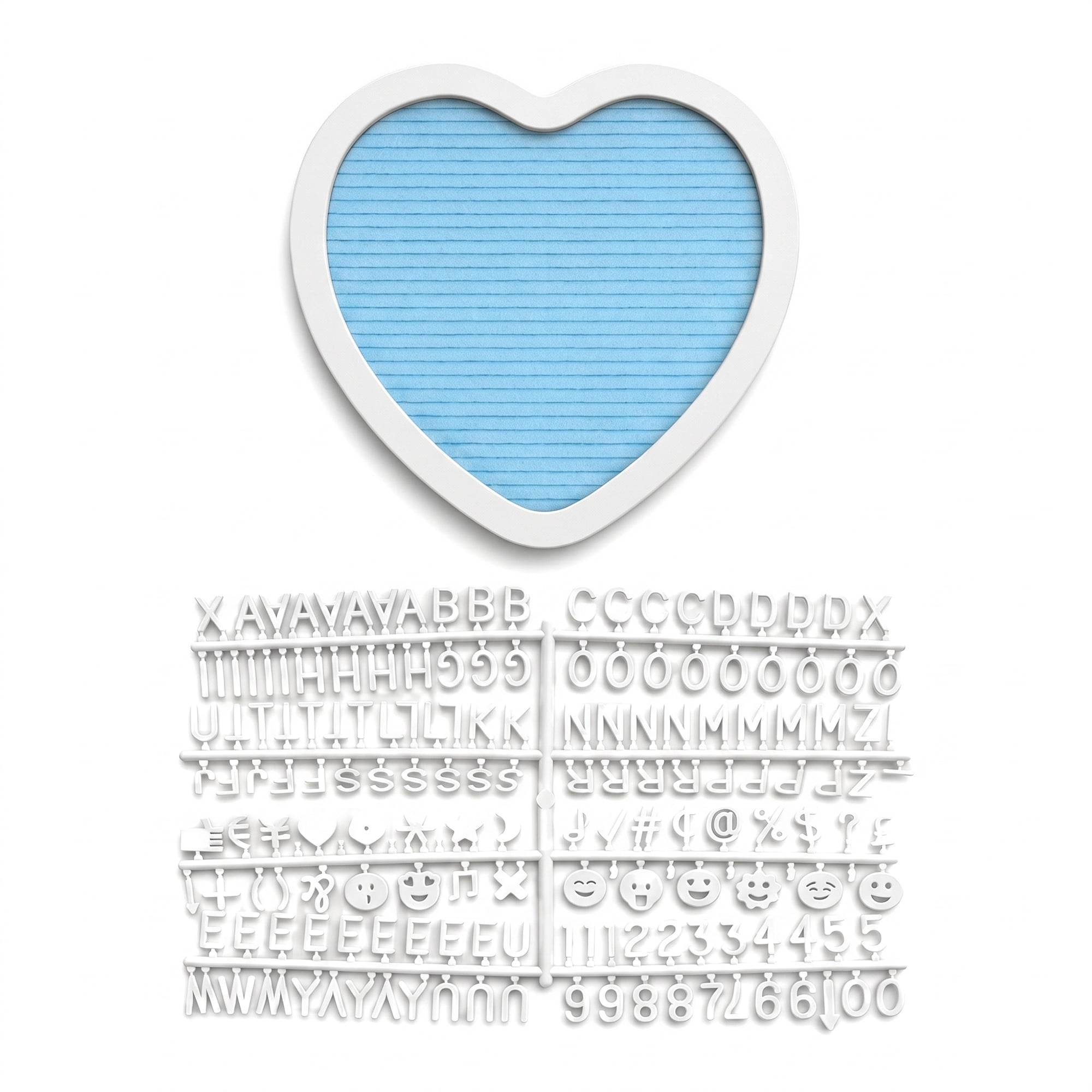 Unique Bargains Heart Shaped Message Board for Decor Gift Blue 10.23"L x 10.03 x 10.2"H