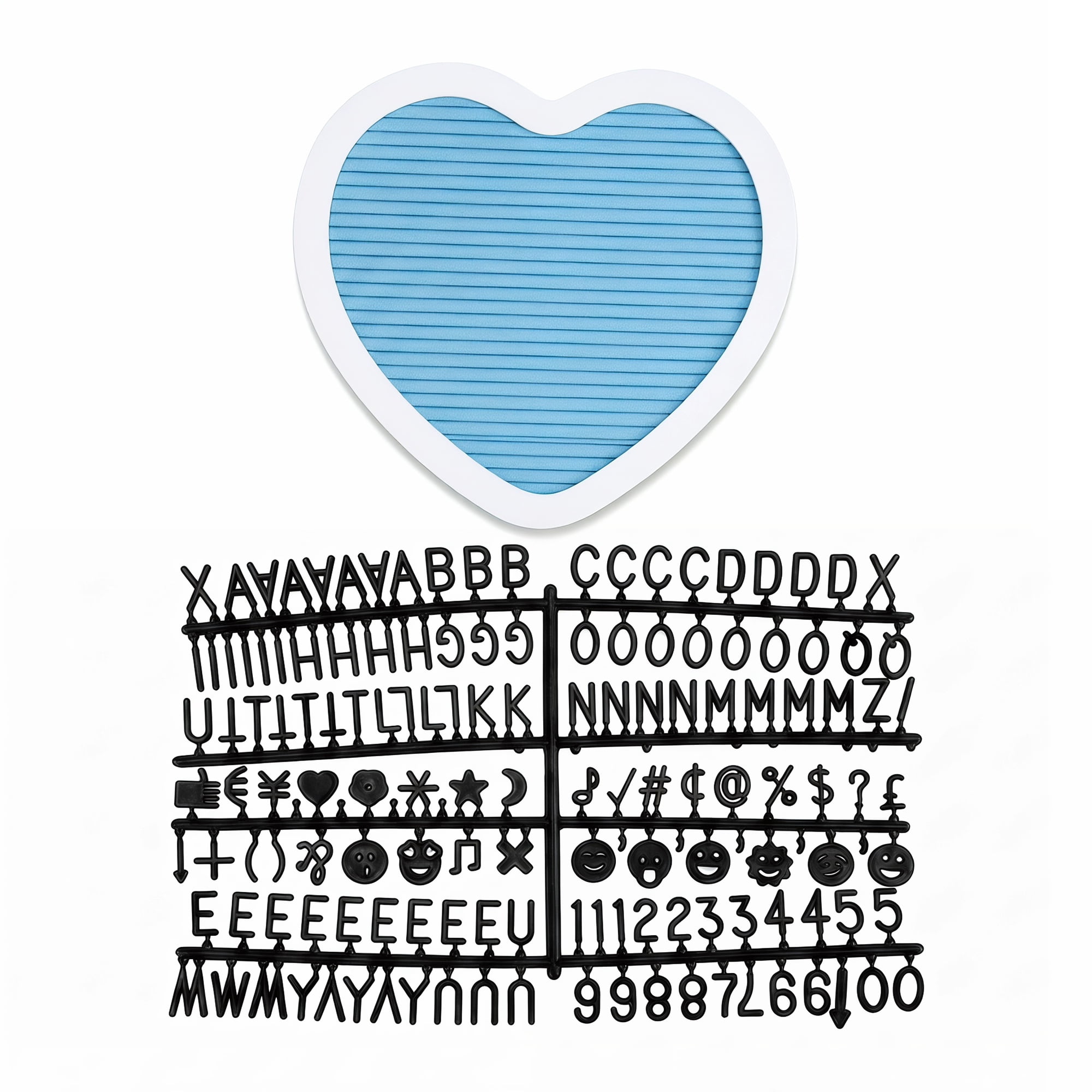 Unique Bargains Heart Shaped Message Board for Decor Gift Blue1 10.23"L x 10.03 x 10.2"H