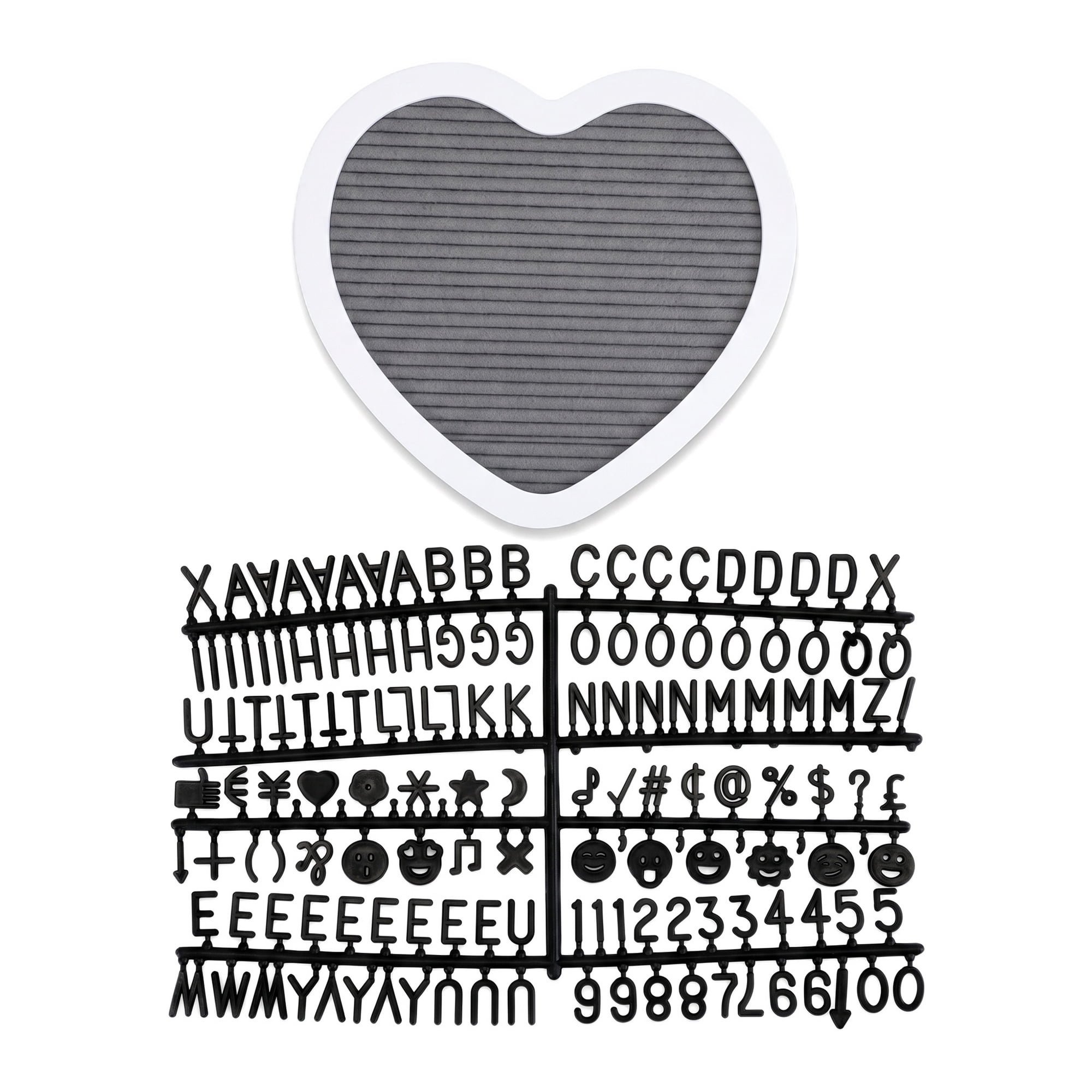 Unique Bargains Heart Shaped Message Board for Decor Gift Gray1 10.23"L x 10.03 x 10.2"H