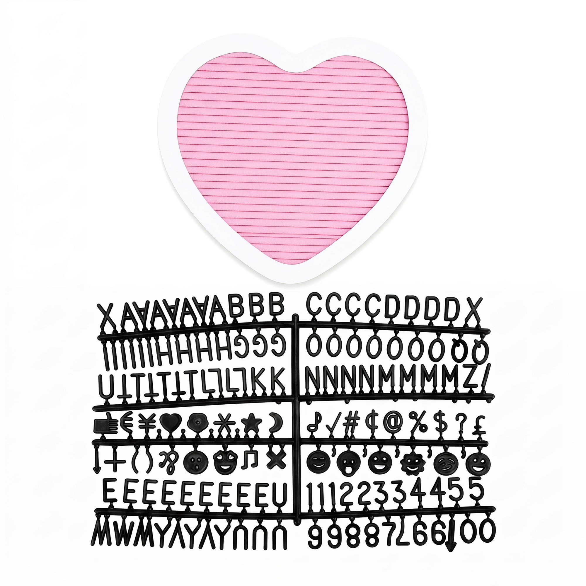 Unique Bargains Heart Shaped Message Board for Decor Gift Pink1 10.23"L x 10.03 x 10.2"H