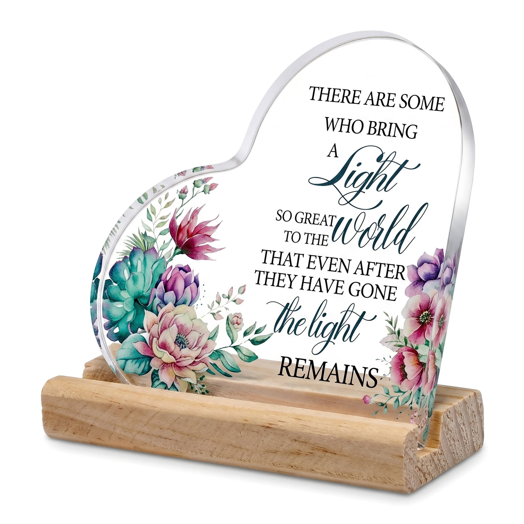 Unique Bargains Heart Wooden Sign  Square Tabletop Decor with Wooden Base  ["Style B"]