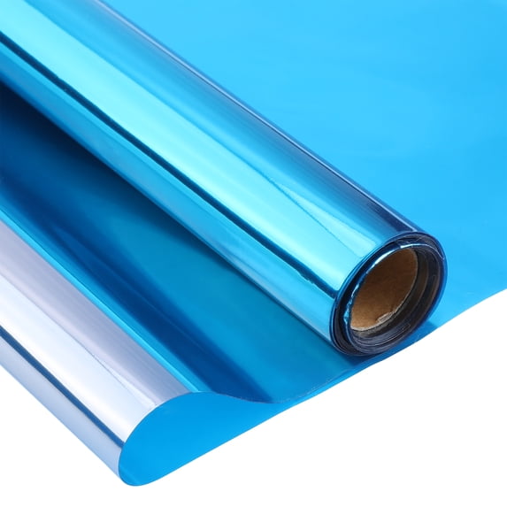 Unique Bargains Heat Control Static Cling Privacy Window Film Blue 39.4" x 23.6"