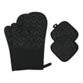 thumbnail image 1 of Unique Bargains Heat-Resistant 2 Pcs Kitchen Mitts Lozenge Pattern 11.8x6.7inch, 1 of 7