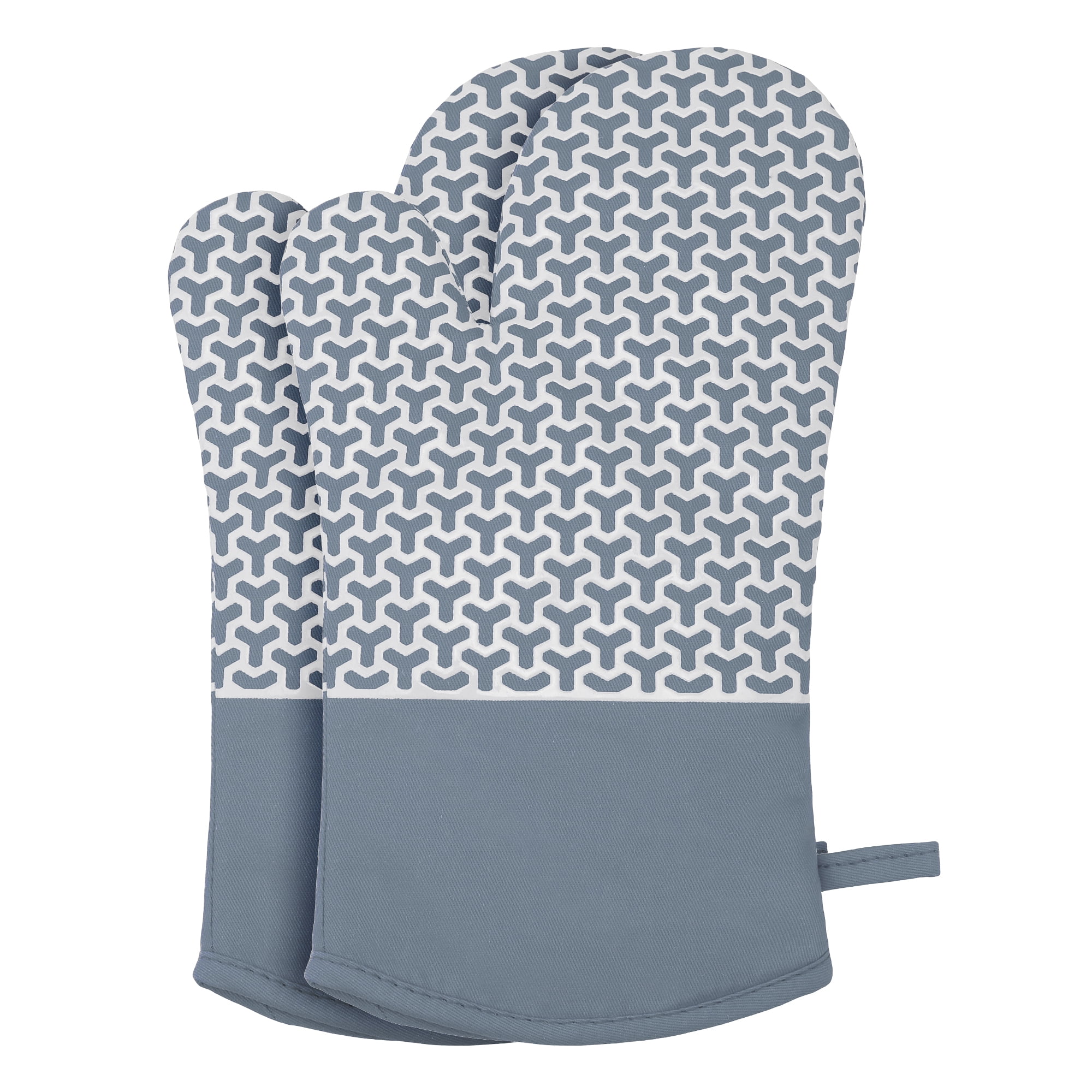 Unique Bargains Heat Resistant Cooking Gloves Flexible Gripping Gray 12.8x7.5inch