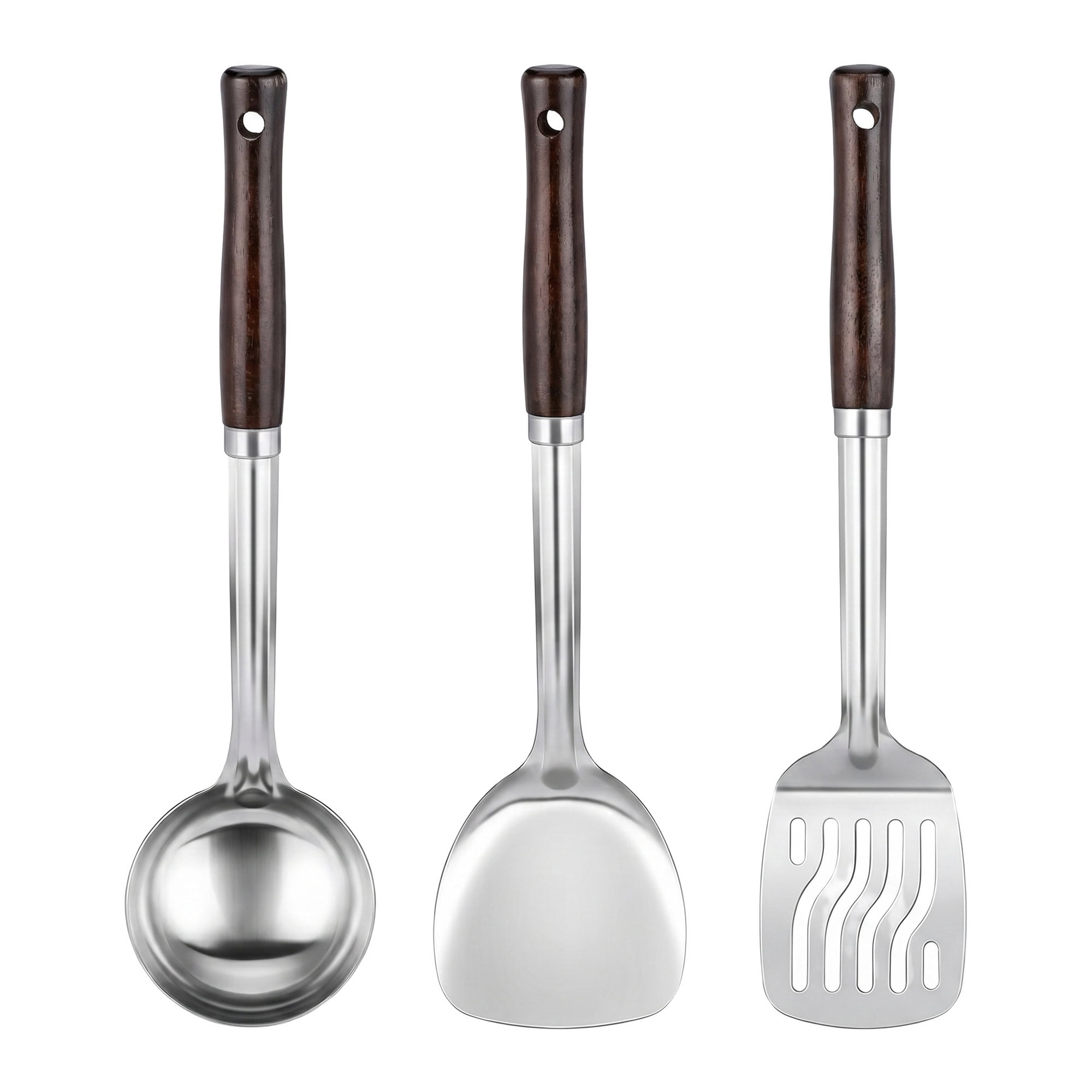 Unique Bargains Heat Resistant Cooking Utensils Kitchen Spatula Set Soup ladle 3Pcs