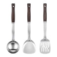 thumbnail image 1 of Unique Bargains Heat Resistant Cooking Utensils Kitchen Spatula Set Soup ladle 3Pcs, 1 of 5