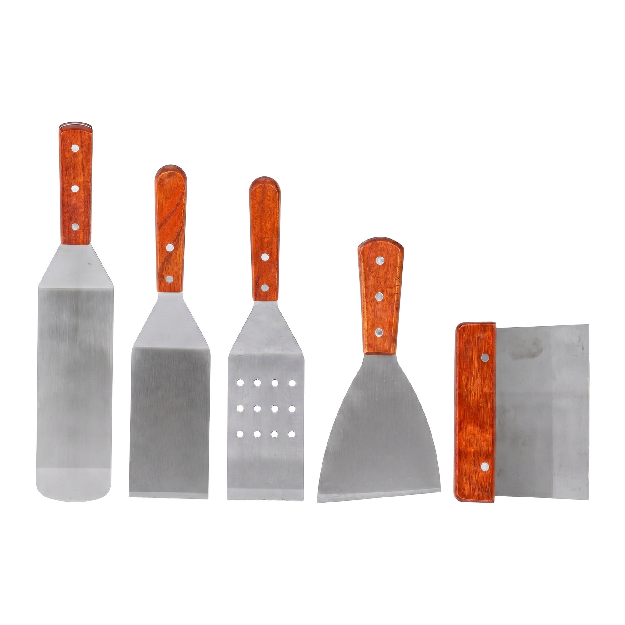 Unique Bargains Heat-Resistant Dishwasher Safe Kitchen Spatula Set Silver-A 5Pcs