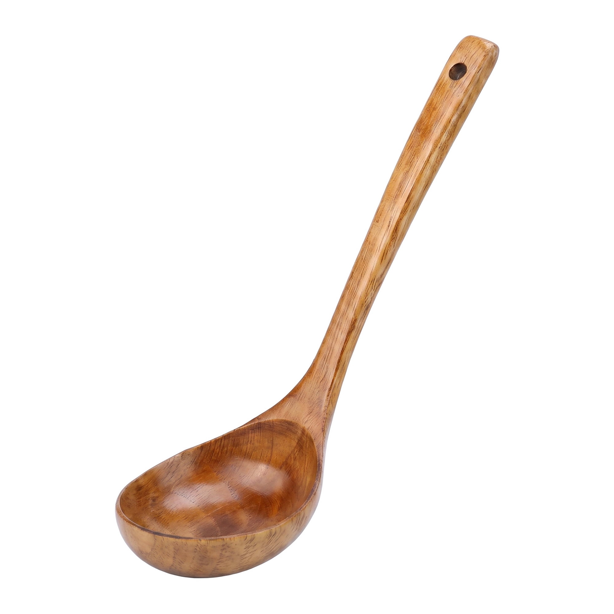 Unique Bargains Heat Resistant Kitchen Utensil Wooden Cooking Soup Spoon G 11.8"x3.5"