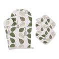 thumbnail image 1 of Unique Bargains Heat Resistant Oven Mitts and Pot Holders Sets 4 Pcs Green 10.6x6.7 Inch, 1 of 7