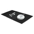 thumbnail image 1 of Unique Bargains Heat Resistant Silicone Fits Under Dish Rack Dish Drying Mat Black, 1 of 6