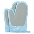 thumbnail image 1 of Unique Bargains Heat-Resistant Soft Oven Mitts 2 Pcs Blue 10.6x5.9 Inch, 1 of 6