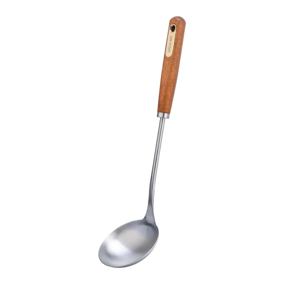 Unique Bargains Heat Resistant Stainless Steel Non Stick Cookware Soup Spoon 14.8"x3.7"