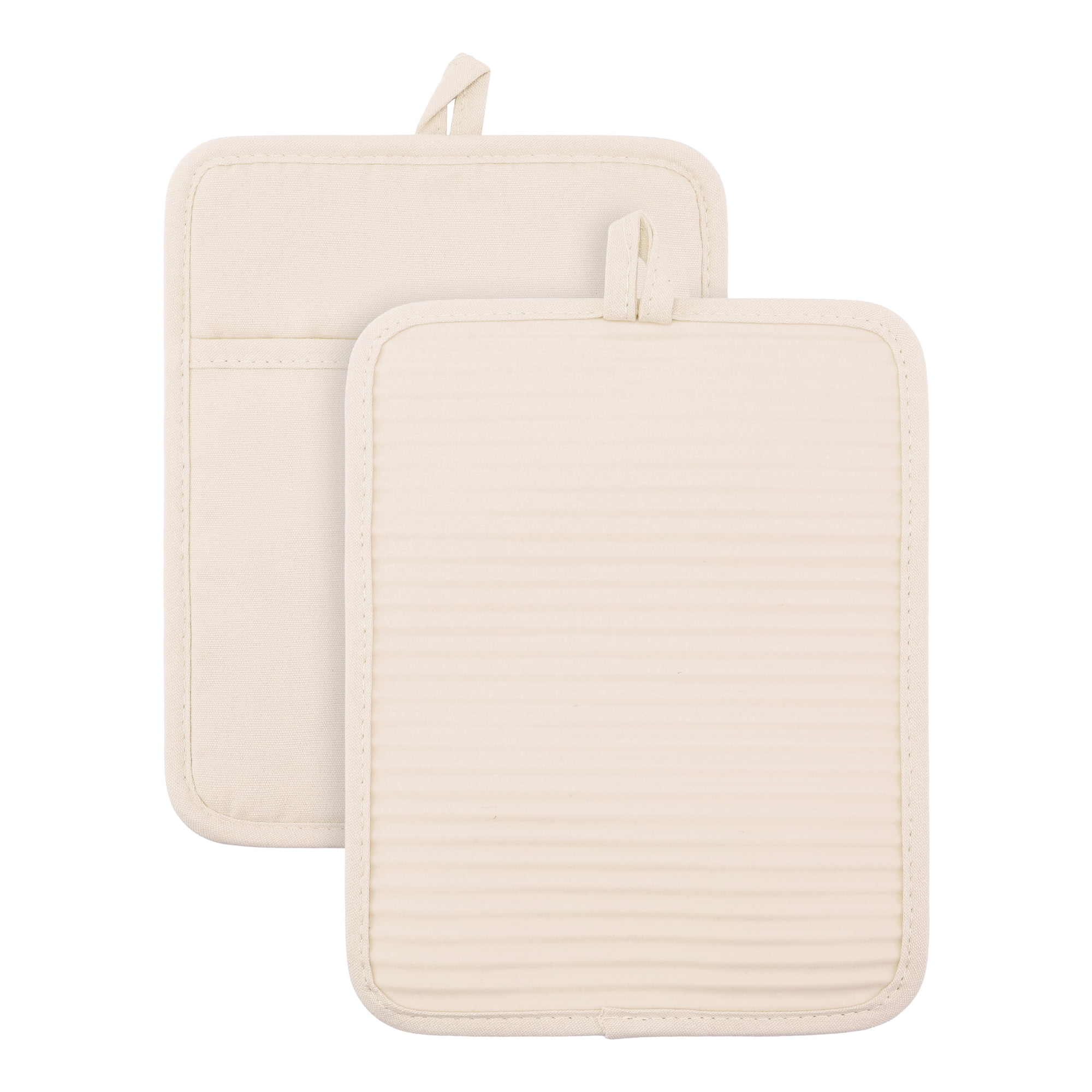 Unique Bargains Heat Resistant Trivets Non-Slip Hot Pads Beige 9.1"x 7.1"
