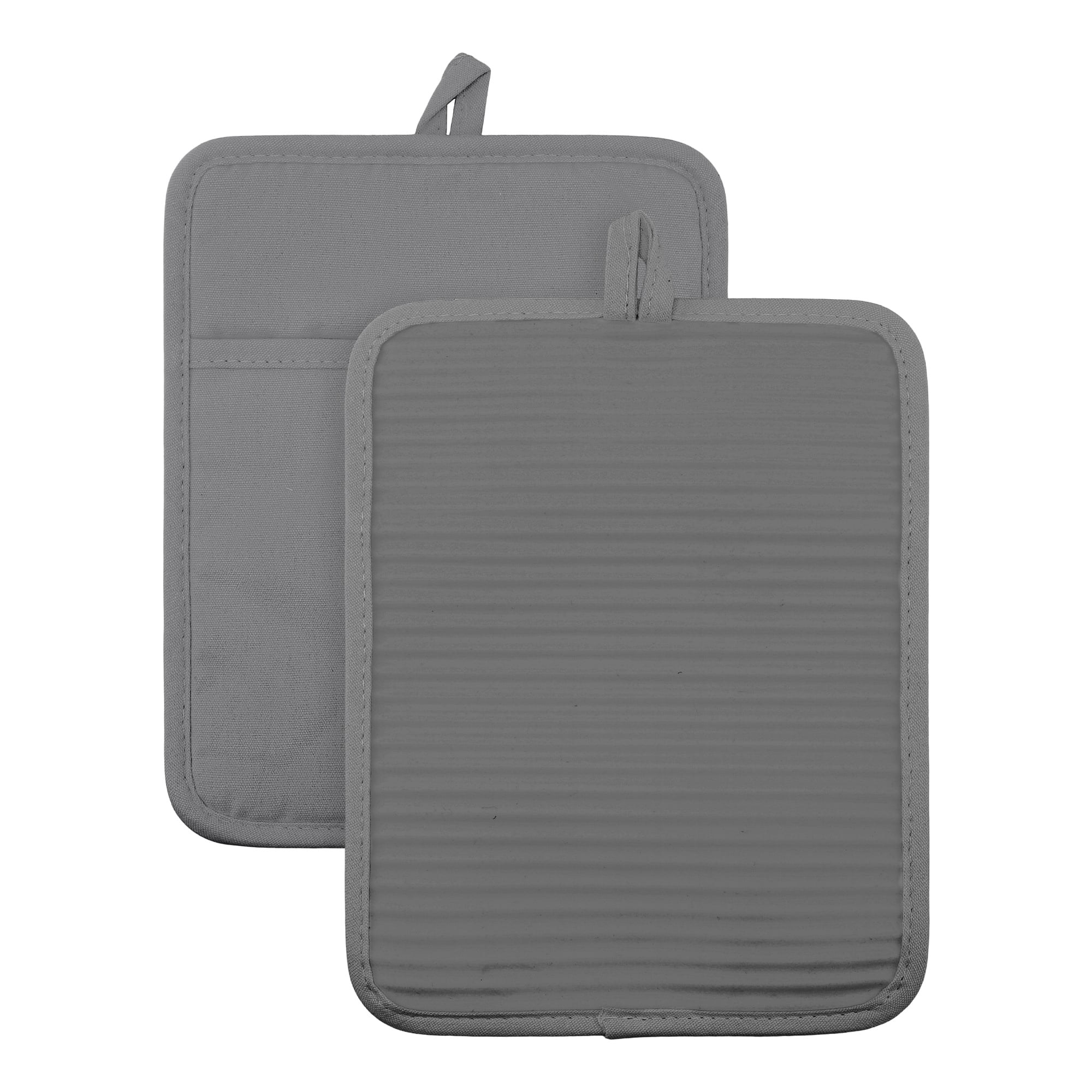 Unique Bargains Heat Resistant Trivets Non-Slip Hot Pads Dark Gray 9.1"x 7.1"
